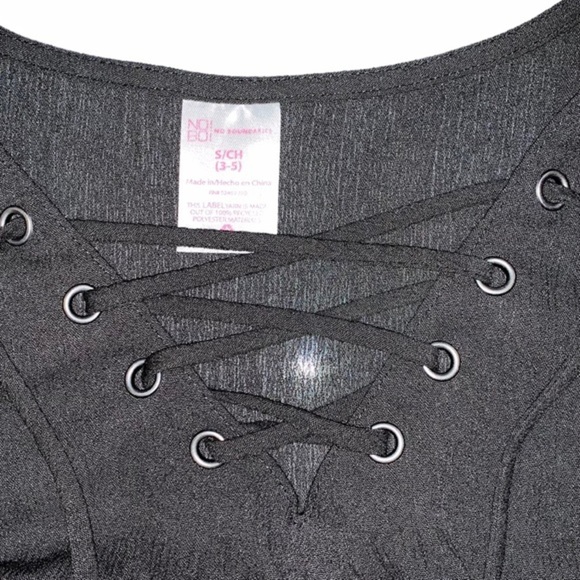 No Boundaries size M black BOHO lace up tier dress - Picture 6 of 16